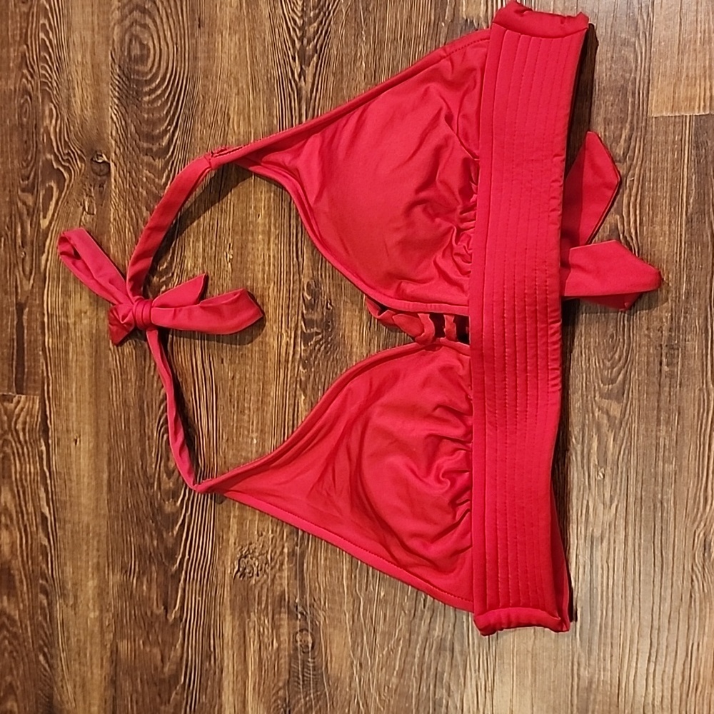 Small Red Kona Sol bikini top
